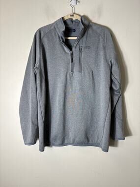 Aftco Gray 3/4 Zip Pullover Fleece Sz L